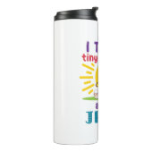 Ik leer Tiny Humans over Jezus Zondag School Thermosbeker (Gedraaid links)