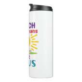 Ik leer Tiny Humans over Jezus Zondag School Thermosbeker (Geroteerd rechts)