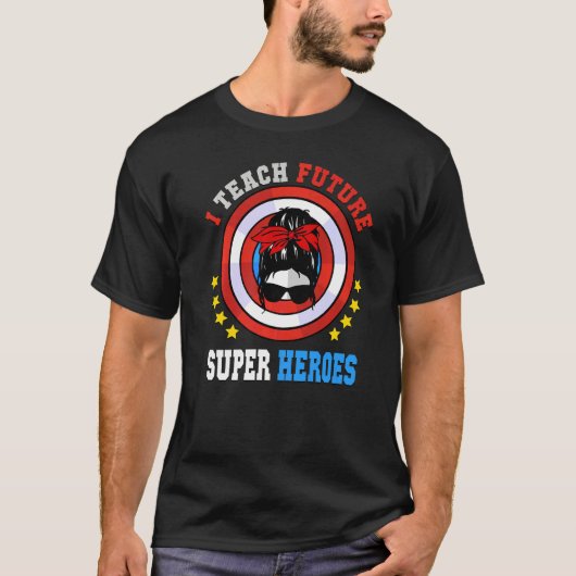 Ik leer Toekomstige Super Geweldige Heroes Messy B T-shirt (Voorkant)