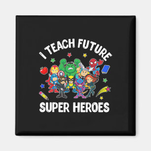 Ik leer Toekomstige Super Heroes T-shirt Gift Teac Magneet