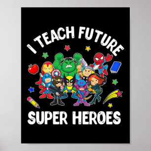 Ik leer Toekomstige Super Heroes T-shirt Gift Teac Poster