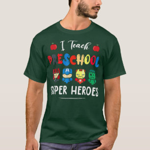 Ik leer voorschoolse superhelden terug naar school t-shirt