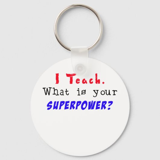 Ik leer. Wat is je SUPERPOWER? Sleutelhanger (Voorkant)