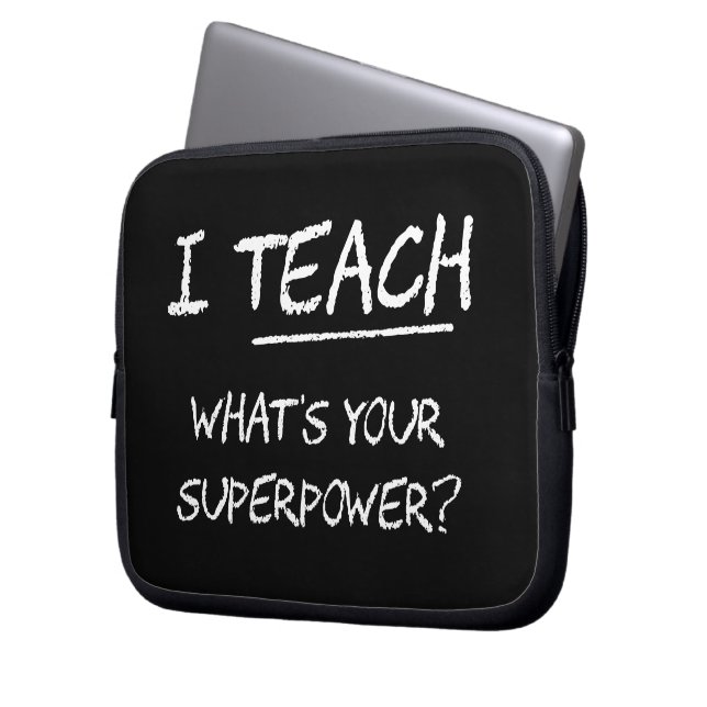 Ik leer wat je Superpower is? Laptop Sleeve (Voorkant Links)