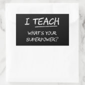 Ik leer wat je Superpower is? Rechthoekige Sticker (Tas)