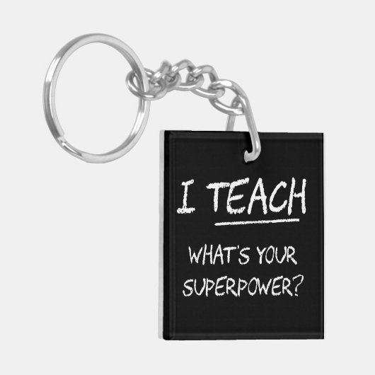 Ik leer wat je Superpower is? Sleutelhanger (Voorkant Links)