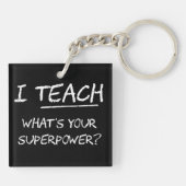 Ik leer wat je Superpower is? Sleutelhanger (Achterkant)