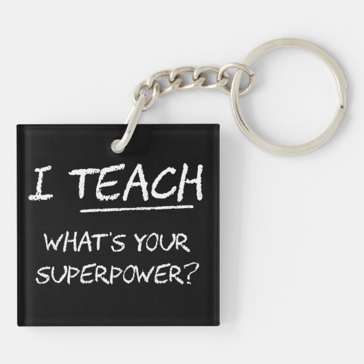 Ik leer wat je Superpower is? Sleutelhanger (Achterkant)