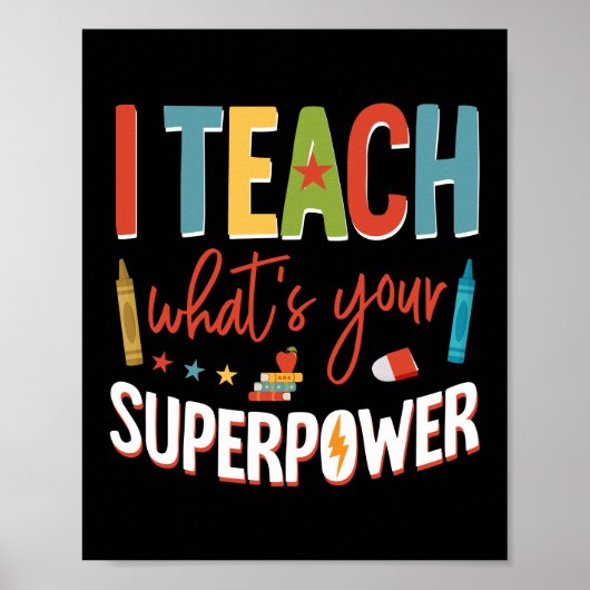 Ik leer wat je Superpower-leerkracht is Poster (Voorkant)
