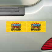Ik leer wat je Superpower Superheld-leraar is Bumpersticker (Op auto)