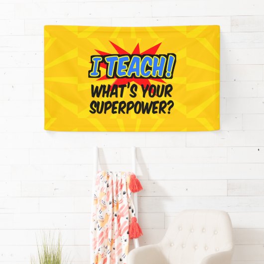 Ik leer wat je Superpower Superheld-leraar is Spandoek (Insitu)