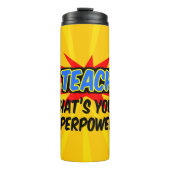 Ik leer wat je Superpower Superheld-leraar is Thermosbeker (Voorkant)