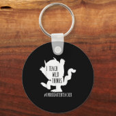 Ik leer Wilde Dingen Kindergarten Leraar Sleutelhanger (Voorkant)