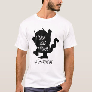 Ik leer Wilde Dingen Leerleven, grappige leraren T-shirt