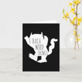 Ik Leer Wilde Dingen Monster Plezierige Halloween Kaart (Gele Bloem)