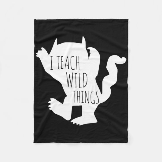 Ik leer wilde dingen monsterplezier Halloween gesc Fleece Deken (Voorkant)