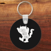 Ik leer wilde dingen monsterplezier Halloween gesc Sleutelhanger (Voorkant)