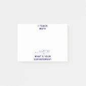 Ik leer Wiskunde wat is je Superpower? Post-it® Notes (Voorkant)