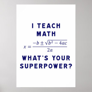 Ik leer Wiskunde wat is je Superpower? Poster