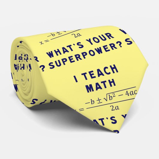 Ik leer Wiskunde / Wat is jouw Superpower? Stropda Stropdas (Opgerold)