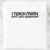 Ik leer wiskunde wat jouw superkracht is ovale sticker (Tas)