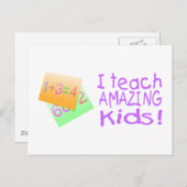 Ik leer wonderbaarlijke Kinderen (getallen) Briefkaart (Voorkant / Achterkant)