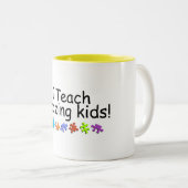 Ik leer wonderbaarlijke Kinderen (PP) Tweekleurige Koffiemok (Voorkant rechts)