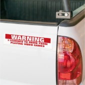 Ik leerde autorijden door videogames te spelen bumpersticker (Op Truck)