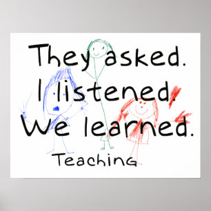 Ik leerde het Poster van het Onderwijs