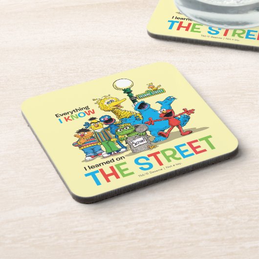 Ik leerde op de STRAAT Drankjes Onderzetter (Linkerzijde)