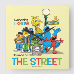 Ik leerde op de STRAAT Vierkante Klok