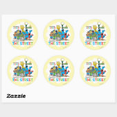 Ik leerde op STRAAT Ronde Sticker (Vel)