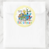 Ik leerde op STRAAT Ronde Sticker (Tas)