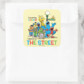 Ik leerde op STRAAT Vierkante Sticker (Tas)