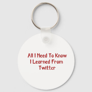 Ik leerde van Twitter Sleutelhanger