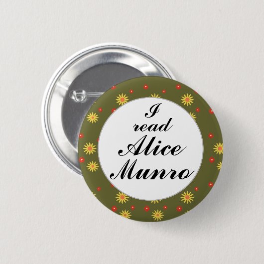 Ik lees Alice Munro Canadian Writer Author Button (Voorkant /achterkant)