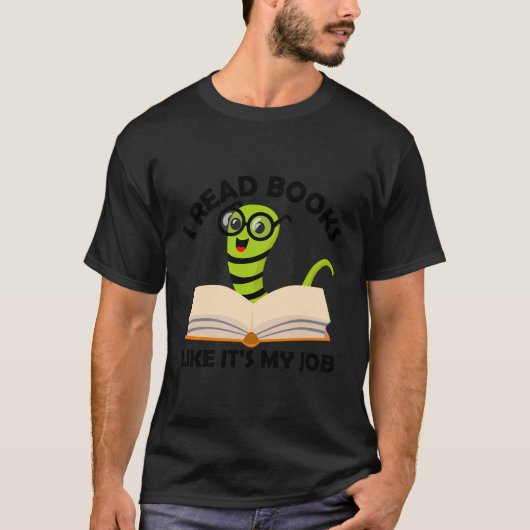 Ik lees boeken alsof het mijn taak is bibliothecar t-shirt (Voorkant)