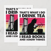 Ik lees boeken en ik weet dingen notitiekaartje (Voorkant / Achterkant)