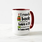 Ik lees boeken omdat ik veel levens heb geleid mok (Voorkant rechts)