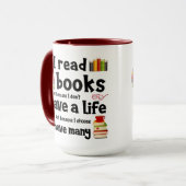 Ik lees boeken omdat ik veel levens heb geleid mok (Voorkant links)