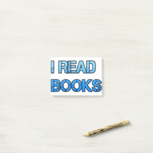 Ik lees boeken post-it® notes (Op bureau)