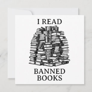 Ik lees boeken zonder vergunning feestdagenkaart