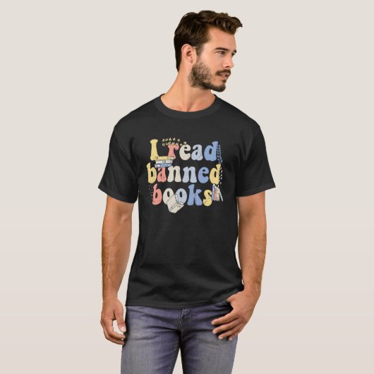Ik lees boeken zonder vergunning, lezer, boekworm t-shirt (Voorkant volledig)