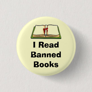 Ik lees boeken zonder vergunning ronde button 3,2 cm