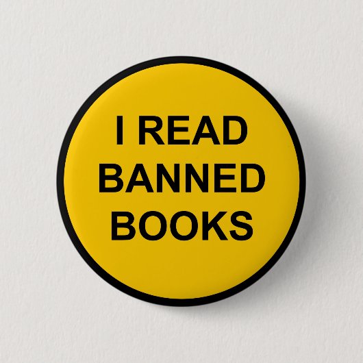 Ik lees boeken zonder vergunning ronde button 5,7 cm (Voorkant)