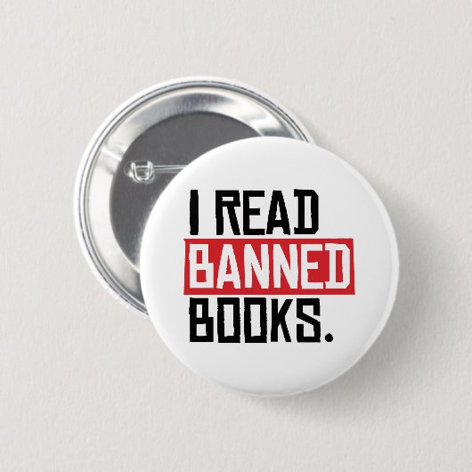 Ik lees boeken zonder vergunning ronde button 5,7 cm (Voorkant /achterkant)