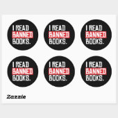 Ik lees boeken zonder vergunning ronde sticker (Vel)