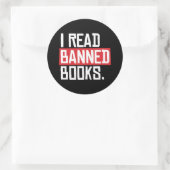 Ik lees boeken zonder vergunning ronde sticker (Tas)