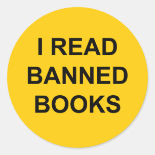 Ik lees boeken zonder vergunning ronde sticker