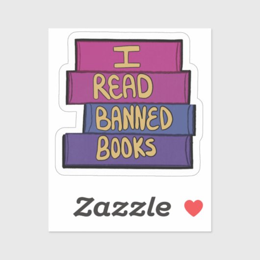 Ik lees boeken zonder vergunning sticker (Vel)